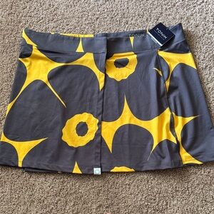 Vibrant Yellow and Gray Mini Skirt